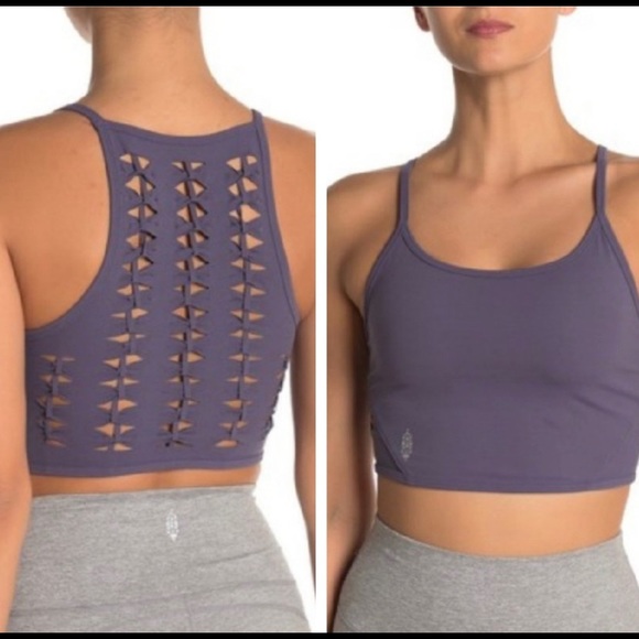 NWT Free People Revelation Crop Top Purple S/4-6 - Picture 3 of 8